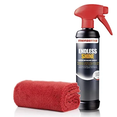 Abbildung von detailmate Menzerna Quick Detailer Set: Endless Shine 500ml + Mikrofasertuch Superflausch 40x40cm, 550GSM