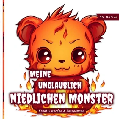 Abbildung von Meine unglaublich niedlichen Monster: Ein Malbuch für Jugendliche und Erwachsene zum Durchatmen Entspannen