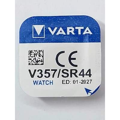 Abbildung von Knopfzelle SR44 (V357); SR 44 W/V 357 / V 76 PX(4075) Varta1BL