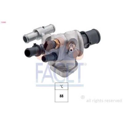 Abbildung von FACET 7.8565 Kühlwasserthermostat 88 Made in Italy OE Equivalent mit Dichtung ALFA ROMEO: 156 Sportwagon, Limousine, LANCIA: Lybra Limousine