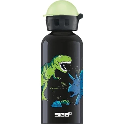 Abbildung von SIGG Glow Kinder Trinkflasche (0.4 L), schadstofffreie Kinderflasche mit auslaufsicherem Deckel, federleichte aus Aluminium