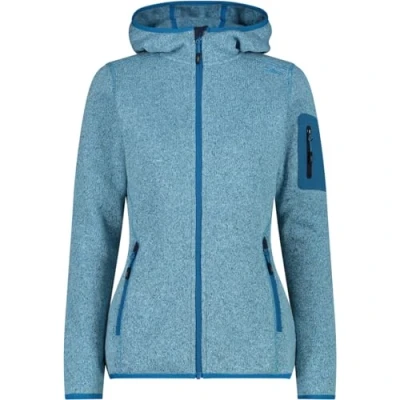 Abbildung von CMP Damen Damenjacke Mit Fester Kapuze Fleecejacke, Anis jade b.blau, 3XL EU