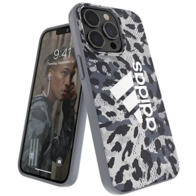 Abbildung von Adidas Hülle Entwickelt für iPhone 13 Pro 6.1, Fallgeprüfte Hüllen, stoßfeste erhöhte Kanten, Sports Schutzhülle, Grauer Leopard