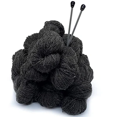 Abbildung von Strickwolle Schafwolle Schwarz 1kg