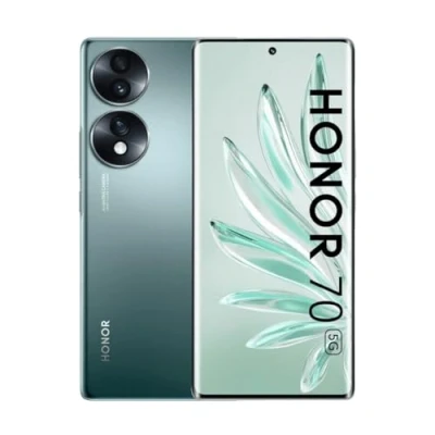 Abbildung von Honor 70 Smartphones 5G, 8+128 GB, gebogenes OLED Display 6,67 Zoll 120 Hz, Dreifachkamera Rückkamera 54 MP mit Android 12, 4800 mAh Akku + Schnellladung 66 W, Emerald Green