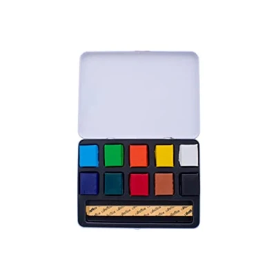 Abbildung von Cretacolor Aquarellkreide Aqua Brique 1/2 Format, sort., 10er Metalletui