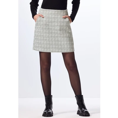 Abbildung von Street One Studio BOUCLÉ Alinienrock, Damen, Größe: 40, Schwarz