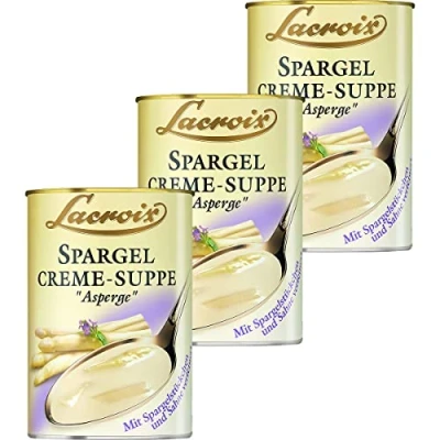 Abbildung von Lacroix Spargel Creme Suppe cremig mit Spargelstückchen 400ml 3er Pack