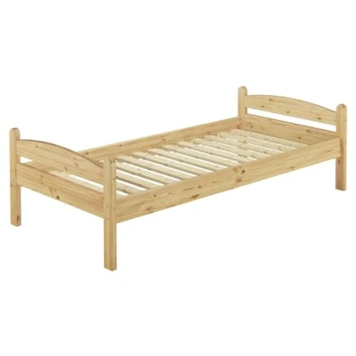 Abbildung von Erst Holz® Einzelbett Massivholzbett Kiefer Natur 100x200 Futonbett mit Rollrost Jugendbett 60.32 10