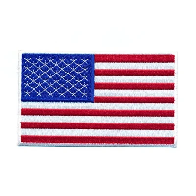 Abbildung von hegibaer 30 x 20 mm Amerika Flagge USA Flag Washington Patch Aufnäher Aufbügler 0640 Mini