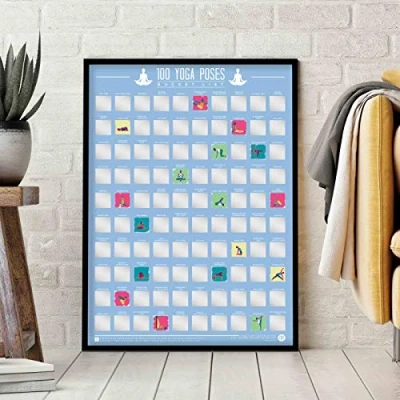 Abbildung von Gift Republic 100 Yoga Posen Eimer Liste Rubbelposter