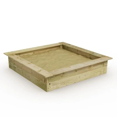 Abbildung von WICKEY Sandkasten Holz Sandkiste King Kong 145 x für Kinder, Buddelkiste, Spielplatz im Garten aus Holz, langlebiger Abenteuerspielplatz Kinder