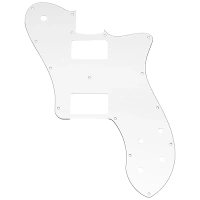 Abbildung von Musiclily Pro 15 Löcher Bedeckt HH Gitarren Schlagbrett Pickguard für Mexico Fender 72 Tele Deluxe Style E Gitarre, 3 lagig Weiß