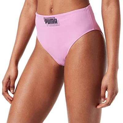Abbildung von PUMA Damen Swimwear High Waist Brief Schwimm Slips, Pink Combo, XS EU