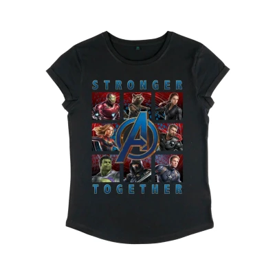 Abbildung von Marvel AVENGERS: Endgame Boxes FULL OF Avengers Tshirt print, Damen, Größe: XL, Black