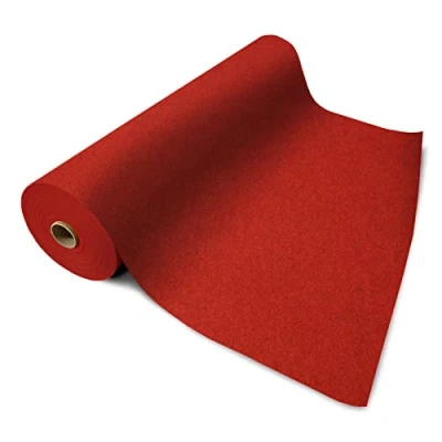 Abbildung von Floordirekt Roter Teppich meliert 100 x 700 cm VIP Läufer Event Premierenteppich Empfangsteppich Messeteppich Hochzeitsteppich Wunschmaß