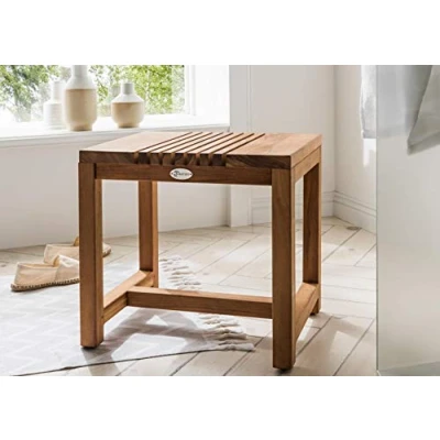 Abbildung von Destiny Badhocker &quot;SPA &amp; LIVING&quot;, Saunabank 45,5x35,5x45cm, Teak