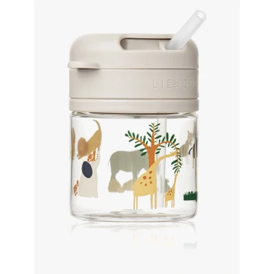Abbildung von Liewood Pavia Straw CUP Unisex Babytrinkflasche für Kinder, Größe: One Size, All together/sandy