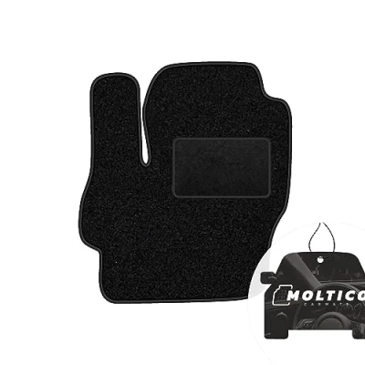 Abbildung von moto MOLTICO Fahrer Fußmatte Auto Velours Fahrerseite Autoteppiche Schwarz Fahrermatte 1 teilig passend für Mazda 3 I 2003 2009