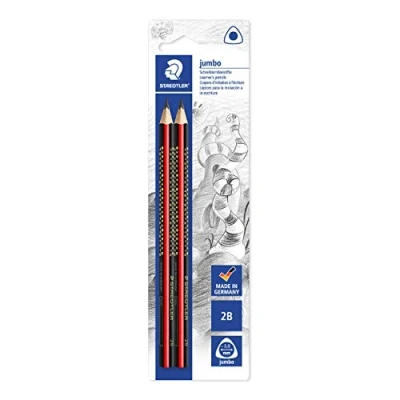Abbildung von STAEDTLER 1285 1BK2 Noris Club Jumbo Schreiblernstift, Härtegrad 2B, Blisterkarte mit 2 Stück