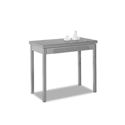 Abbildung von ASTIMESA Buchtyp kuechentisch, Metall Glas Holz, grau, 80x40cm