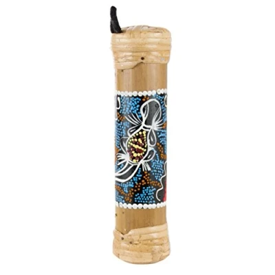 Abbildung von 40cm Regenmacher Rassel Shaker Bemalt Dotpaint Maracas Kinder Bali Rainstick