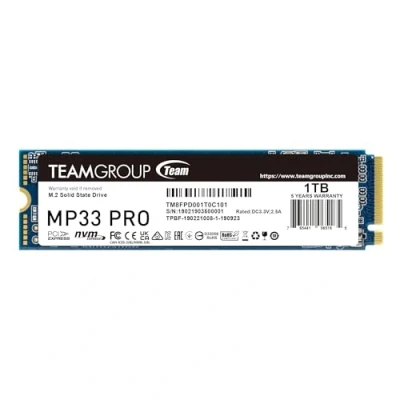 Abbildung von TEAMGROUP MP33 PRO 1TB M.2 PCIe 2280 NVMe 1.3 interne SSD, bis zu 2100 MB/s Gen3x4 Solid State Drive, Terabyte Written TBW&gt;600TB TM8FPD001T0C101