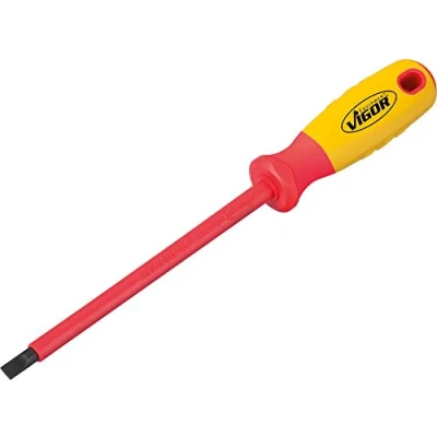 Abbildung von Vigor VDE Schlitz Schraubendreher V2061 ∙ Profil Schlüsselweite: 1,2 x 6,5 Gesamtlänge: 256 mm, 1 Stück