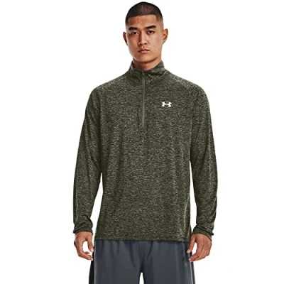 Abbildung von Under Armour TECH 2.0 1/2 ZIP T Langarmshirt, Herren, Größe: Small, Marine od green black white