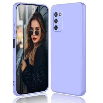 Abbildung von DESSEN Hülle für Nokia G22 Handyhülle Flüssige Silikon Schutzhülle Stoßfest Kameraschutz Case Dünn Weiche TPU Bumper Cover mit Kratzfestem Mikrofaserfutter, Lila