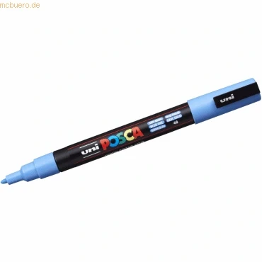 Abbildung von uni ball 186547 POSCA Marker mit feiner Rundspitze, himmelblau