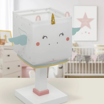 Abbildung von Dalber Kinder Tischlampe Nachttischlampe kinderzimmer Little Unicorn Einhorn Tiere, 64591, E14