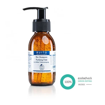 Abbildung von myrto Bio Shampoo Purifying Free zur milden Tiefenreinigung