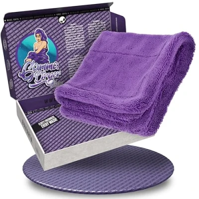 Abbildung von Nuke Guys Microfaser Auto Trockentuch Gamma Dryer S bis XXL Mikrofasertuch (Microfaser, 40x40 cm, 1 tlg., Lila 40x40cm 1400GSM)