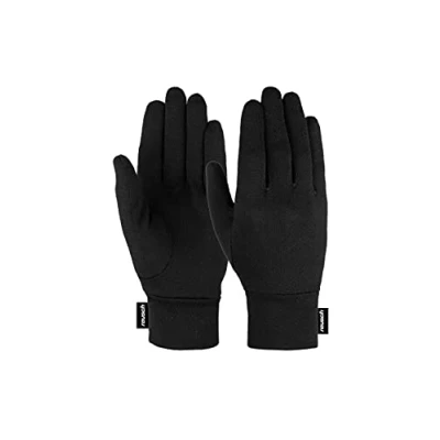 Abbildung von Reusch Unisex Merino Wool Conductive multifunktionaler und atmungsaktiver Winterhandschuh aus Wolle, schwarz, 6.5