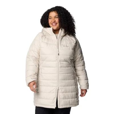 Abbildung von Columbia Powder LITE MID Jacket Wintermantel, Damen, Größe: Small, Dark stone