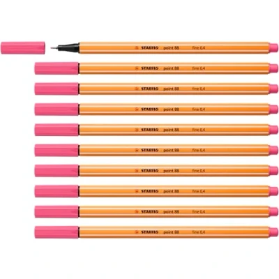 Abbildung von Fineliner STABILO point 88 10er Pack hellrosa