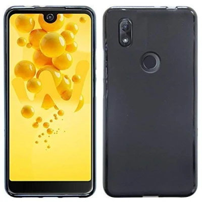 Abbildung von cofi1453 Silikon Hülle Tasche Case Zubehör kompatibel mit WIKO View 2 Gummi Bumper Schale Schutzhülle in Schwarz