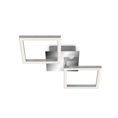 Abbildung von TELEFUNKEN LED Deckenleuchte, inkl. Bewegungsmelder, Deckenlampe mit Dauerlichtfunktion, warmweiße Lichtfarbe, 12 Watt, 1.200 Lumen, Chrom/Aluminiumfarbig, 470x226x74mm (LxBxH), 318508TF