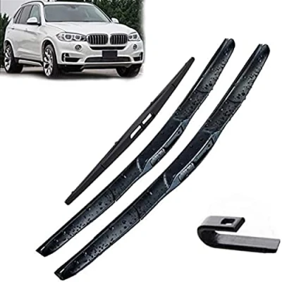 Abbildung von Scheibenwischer Teile Wischer vorne und hinten Wischerblätter Set für BMW X5 F15 2013 2018 2017 2016 Windschutzscheibe Fenster 24 &quot;20&quot; 12 &quot;