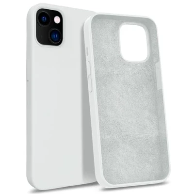 Abbildung von MyGadget Hülle kompatibel mit iPhone 14 Gummierte Handyhülle [ 3 Layer Struktur ] Schutzhülle Soft Inlay &amp; Hardcase Cover außen Weiß