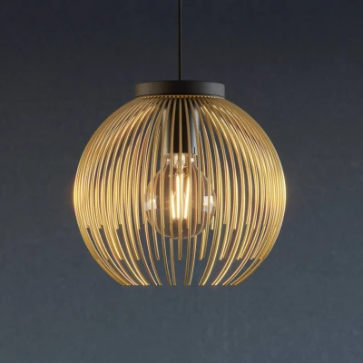 Abbildung von Eglo 900166 Hängeleuchte VENEZUELA E27 1X40W Stahl schwarz, gold H:110cm Ø23.5cm dimmbar