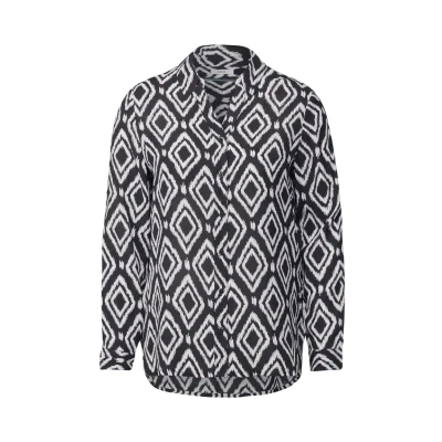 Abbildung von Cecil Bedruckte LONG Hemdbluse, Damen, Größe: Large, Grau