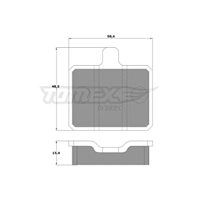 Abbildung von TOMEX brakes TX 10 25 Bremsbelagsatz Vorderachse