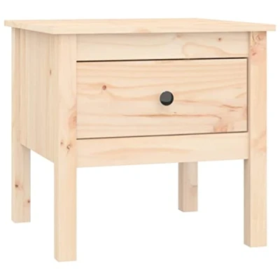 Abbildung von vidaXL Beistelltisch Couchtisch Wohnzimmertisch Kaffeetisch Sofatisch Teetisch Tisch Nachttisch Holztisch 50x50x49cm Massivholz Kiefer
