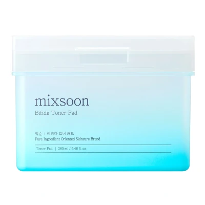 Abbildung von mixsoon Bifida Koreanischer Tonerpad, Feuchtigkeitsbarriere, Ferment Lysat, Rayon Schwamm, Vollständige Pflege (120 Blatt/280 ml)