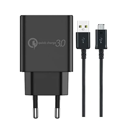 Abbildung von 18W Schnellladegerät für Samsung Galaxy Tab A10.1/A 7.0 (2016) Micro USB Ladekabel 1.5M Netzteil Adapter S7 Edge S6 S5 A10 A03 A02 A01 A6 A6+ 2018 Xcover 4 3 A3 A5 A7