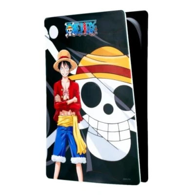 Abbildung von Konix One Piece Schutzhülle für PS5 Konsole Silikon Stoßfest Kratzfest Luffy Motiv Schwarz