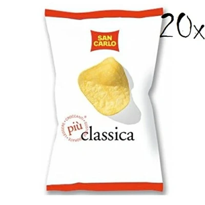 Abbildung von 20x San Carlo Classica chips Patatine Kartoffelchips gesalzen 50g Kartoffel