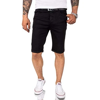 Abbildung von Rock Creek Herren Shorts Jeansshorts Denim Short Kurze Hose Herrenshorts Jeans Sommer Stretch Bermuda RC 2209 Schwarz W30
